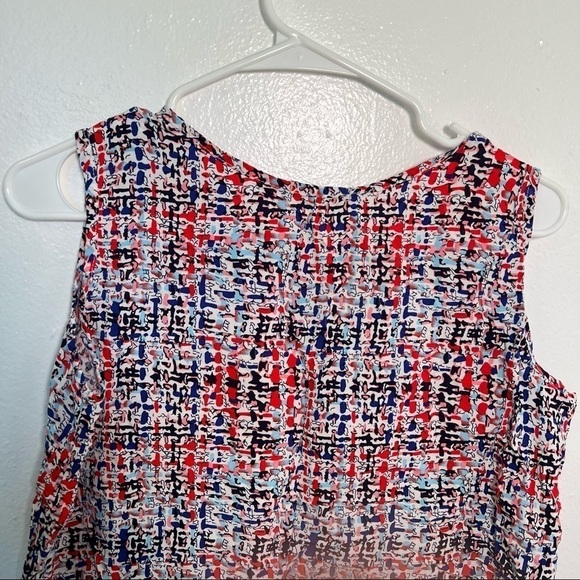 Zara Basic Sleeveless Shell Blouse Geometric - Picture 7 of 10